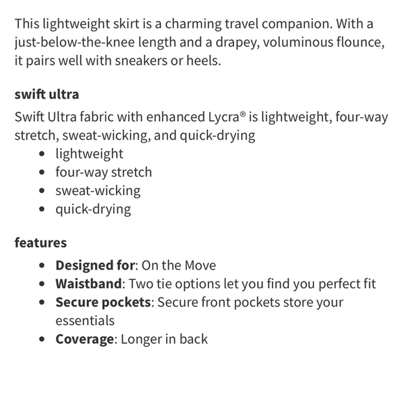 Lululemon Time to Flounce skirt sz 8 EUC - Picture 12 of 12